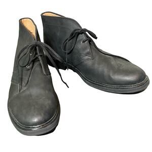 UGG Size 13 Lace Up 3/4 Leather Dagmann Chukkas Black Dress Shoes Men's 1018684